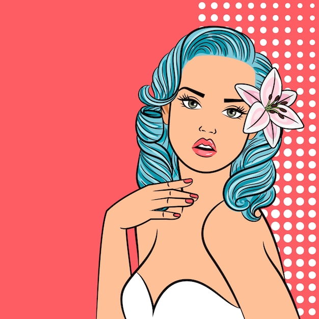 Popart sexy meisje