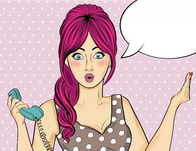 Popart vrouw