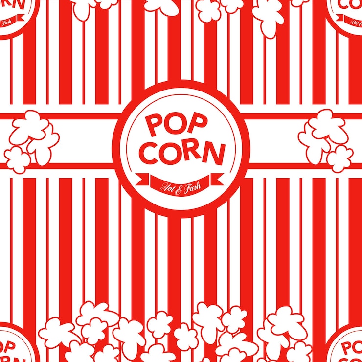 Vector popcorn bag pattern
