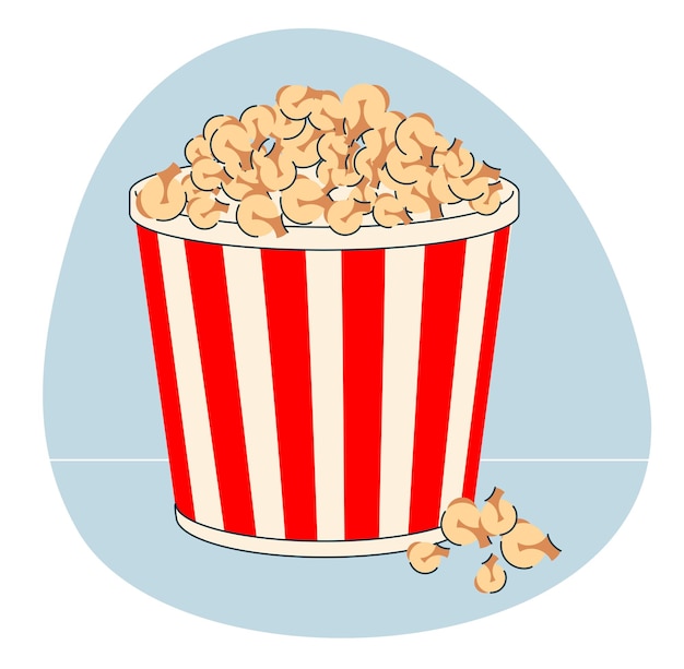 Icona del cinema e dello spettacolo televisivo della scatola di popcorn