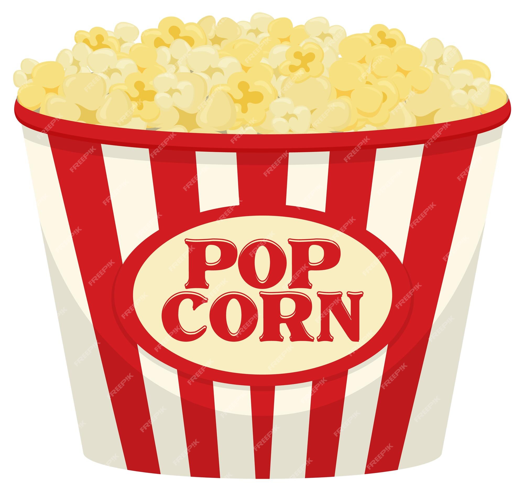 Premium Vector | Popcorn box isolated on white background Premium Vector | Popcorn box isolated on white background