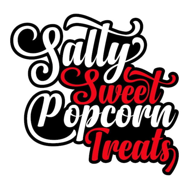 Popcorn day typografie t-shirtontwerp