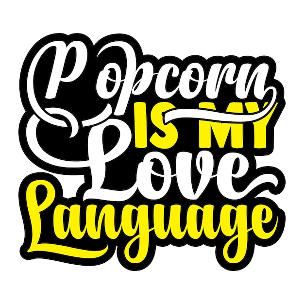 Popcorn day typografie t-shirtontwerp