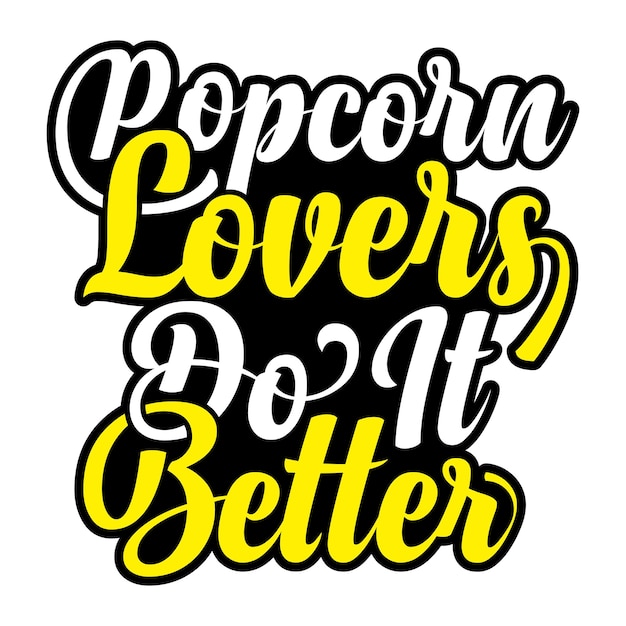 Popcorn day typografie t-shirtontwerp