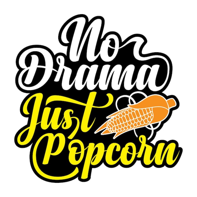 Vector popcorn day typografie t-shirtontwerp