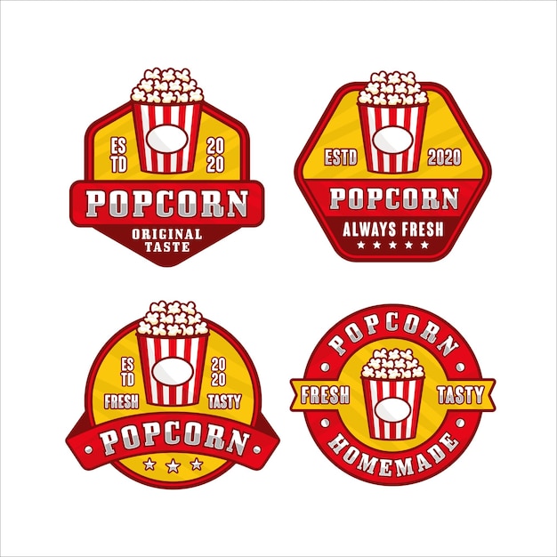 Popcorn design premium logo-collectie