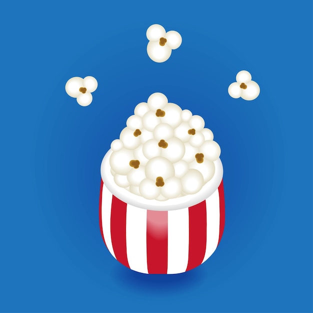 Popcorn emmer 3d pictogram