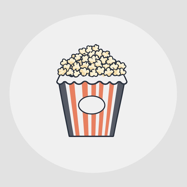 Popcorn emmer cartoon illustratie vector ontwerp