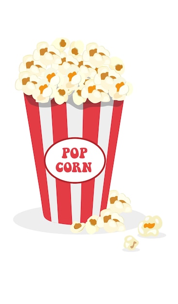 Popcorn emmer vector illustratie Popcorn vak clip art Cinema concept