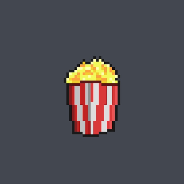 попкорн в стиле пиксель-арт