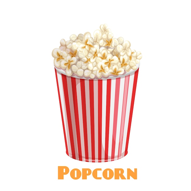 popcorn gestreepte kom pictogram