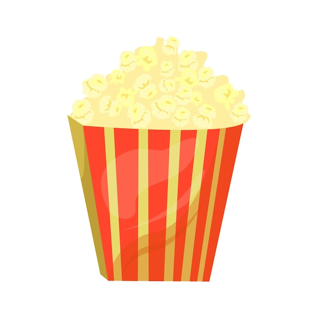 Popcorn illustratie in kleur cartoon stijl bewerkbare vector