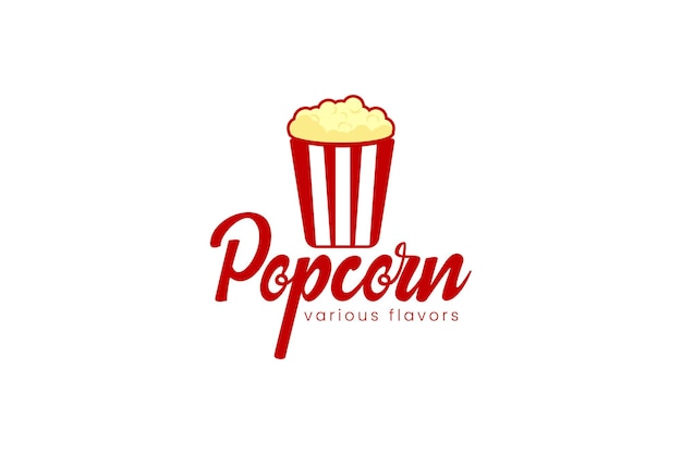 popcorn logo vector icon illustration