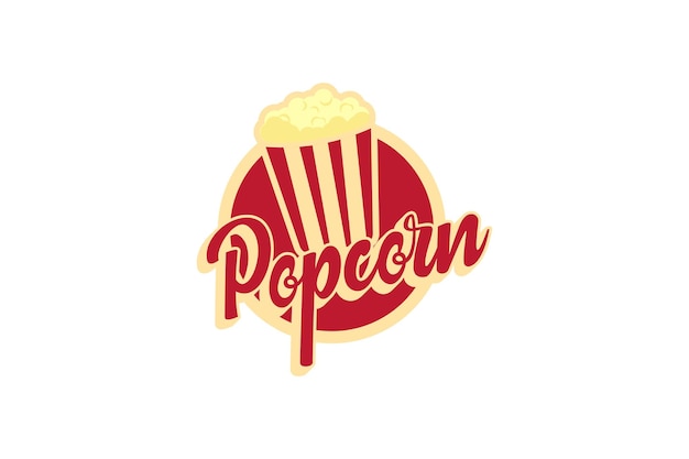 Vector popcorn logo vector icoon illustratie