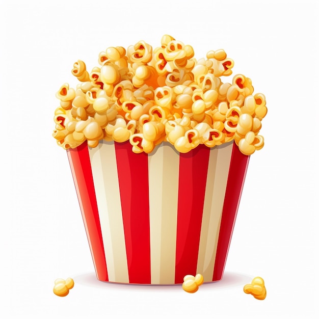 Vector popcorn maïs film vector snack voedsel entertainment bioscoop pop film illustratie doos cont