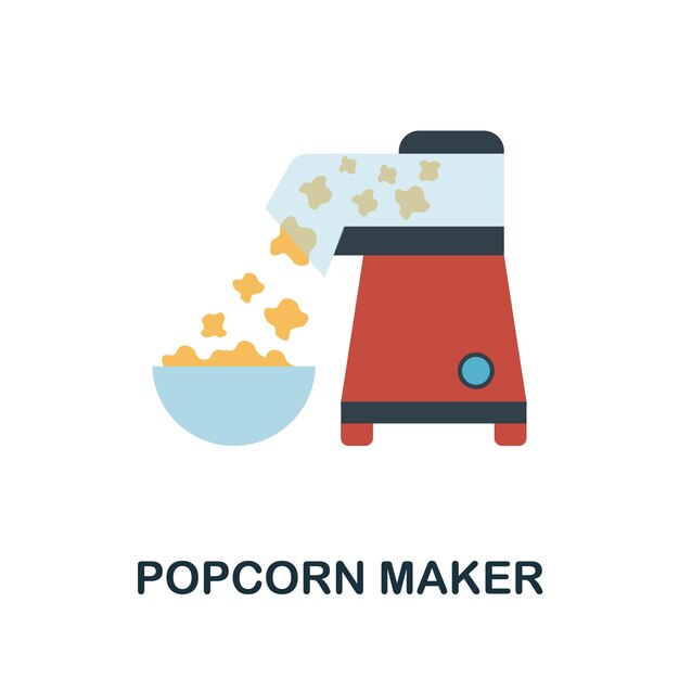 Иконка Popcorn Maker Простой элемент из коллекции кухонной техники Креативная иконка Popcorn Maker для шаблонов веб-дизайна, инфографика и многое другое