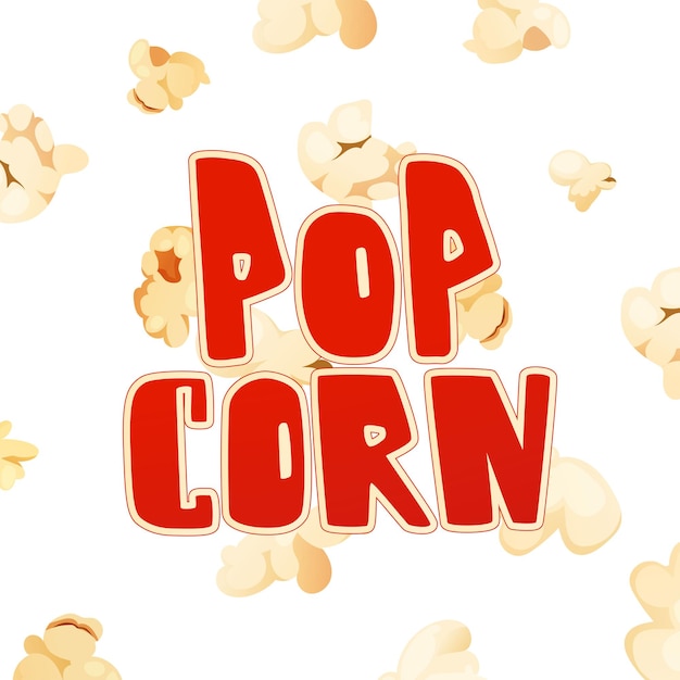 Popcorn pieces background for cinema movie food concepts