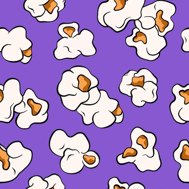 Popcorn seamless pattern