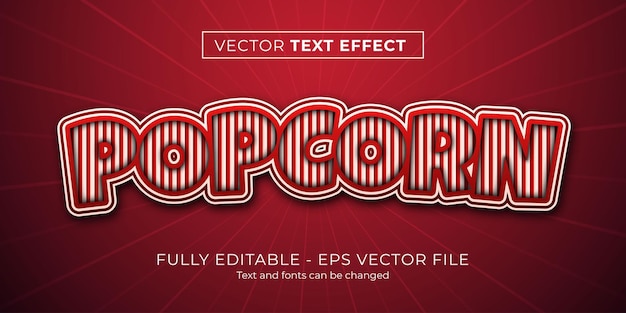 Vector popcorn-teksteffect