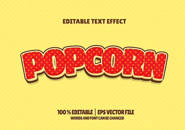 Popcorn-teksteffect