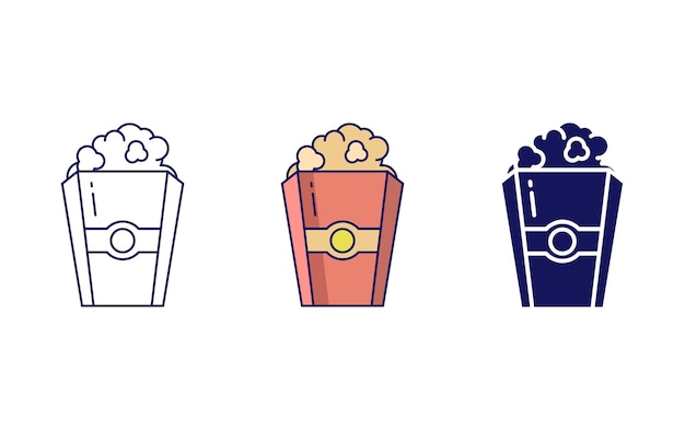 Popcorn vector icon