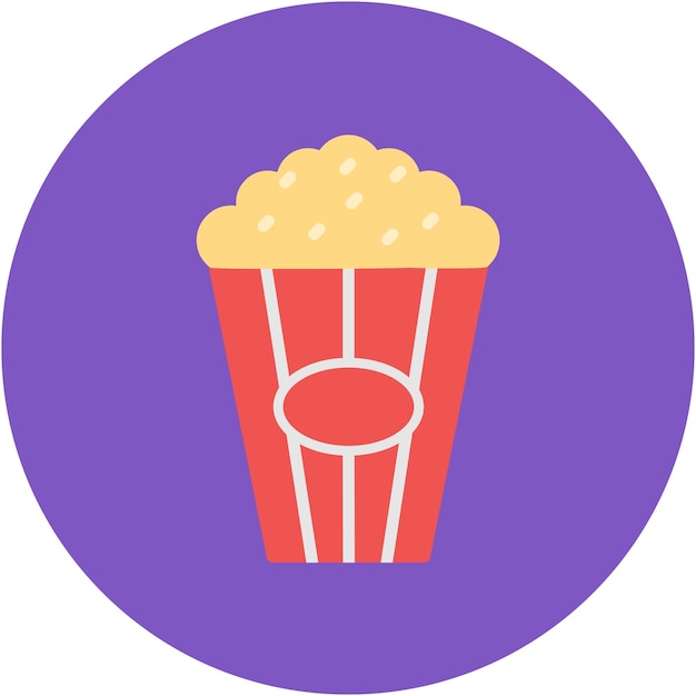 Popcorn Vector Illustration Style