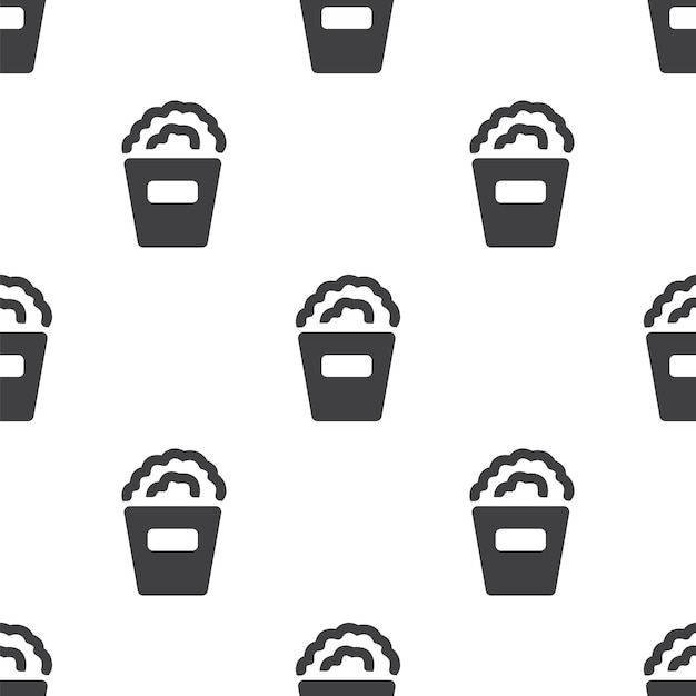 Popcorn, vector seamless pattern, Editable can be used for web page backgrounds, pattern fills