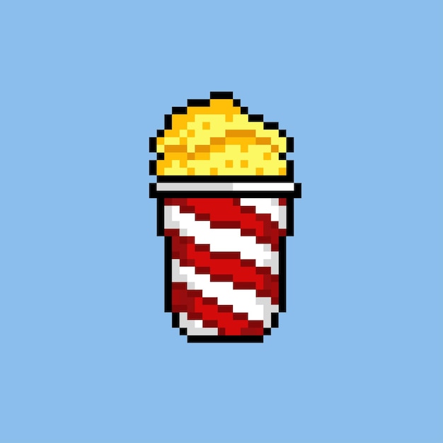 Popcorn con stile pixel art