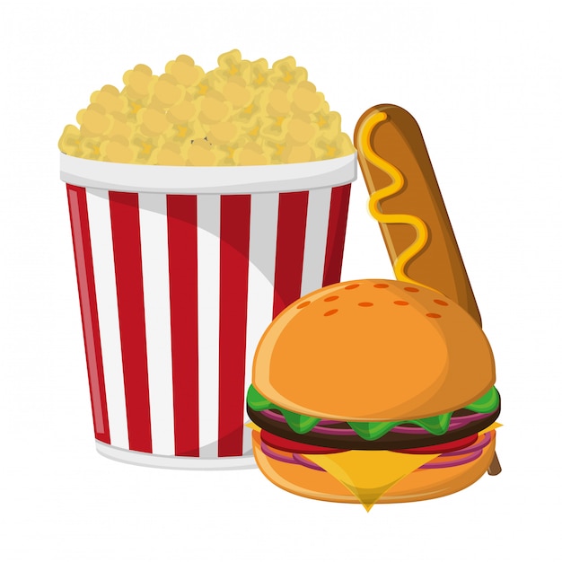 Popcornburger en hotdog