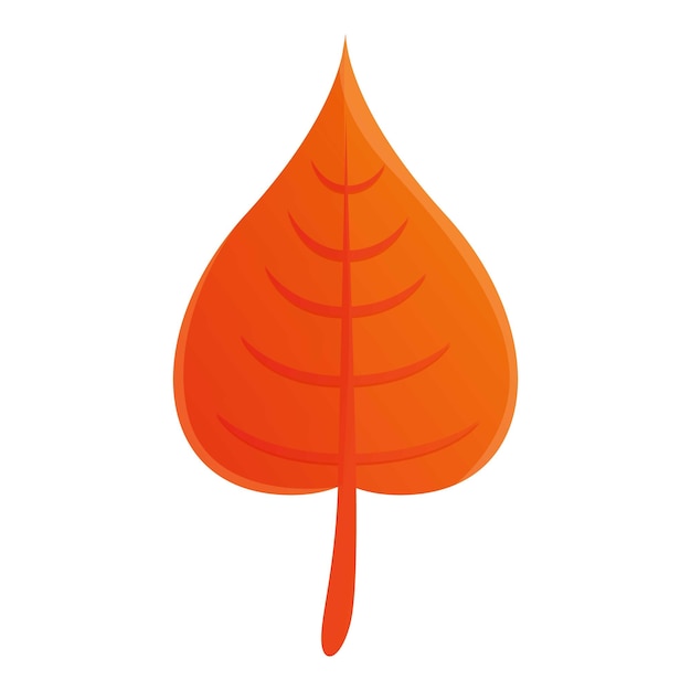 Иконка осеннего дерева тополя Мультфильм о векторной иконке тополя осеннего дерева для веб-дизайна, выделенной на белом фоне