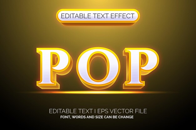 popmuziekstijl 3d bewerkbaar teksteffect