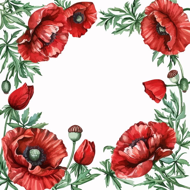 poppy flower illustration