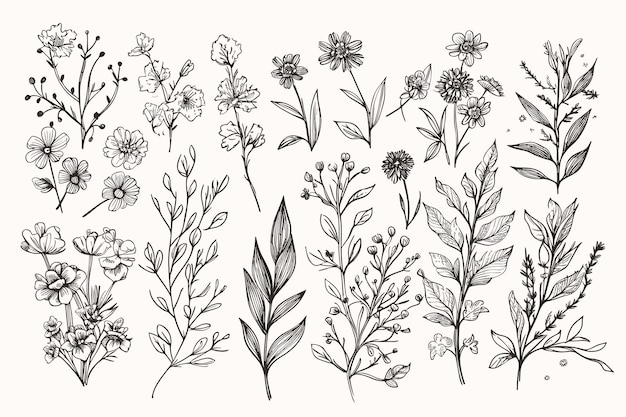 ベクトル ケシの花は、落書き風イラストで描かれた手描きをスケッチします。