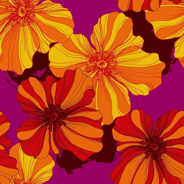 Poppy seamless pattern