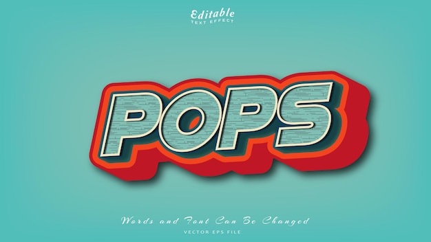 Pops bewerkbaar teksteffect gratis lettertype