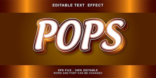 Vector pops-teksteffect bewerkbaar