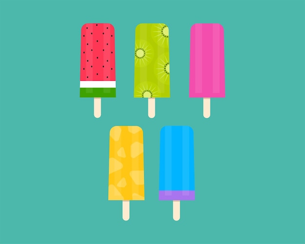 Vector popsicle ice cream illustration