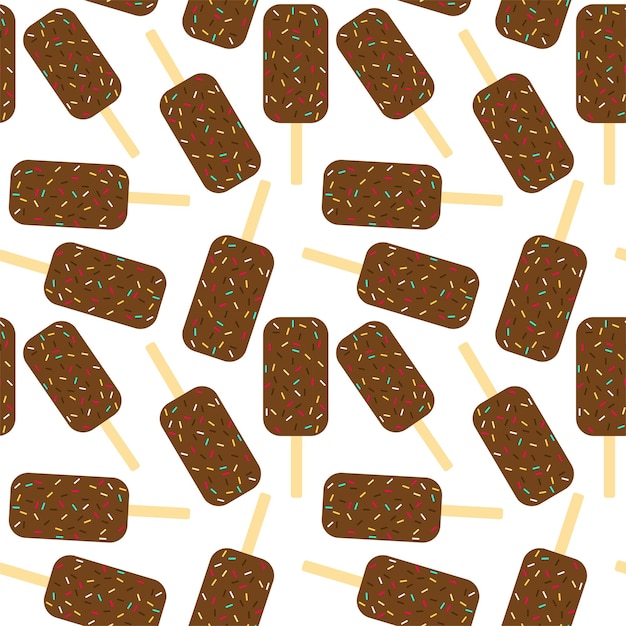 Vector popsicle seamless background