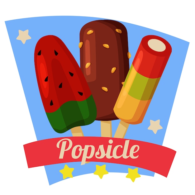 Vector popsicle zomer watermeloen