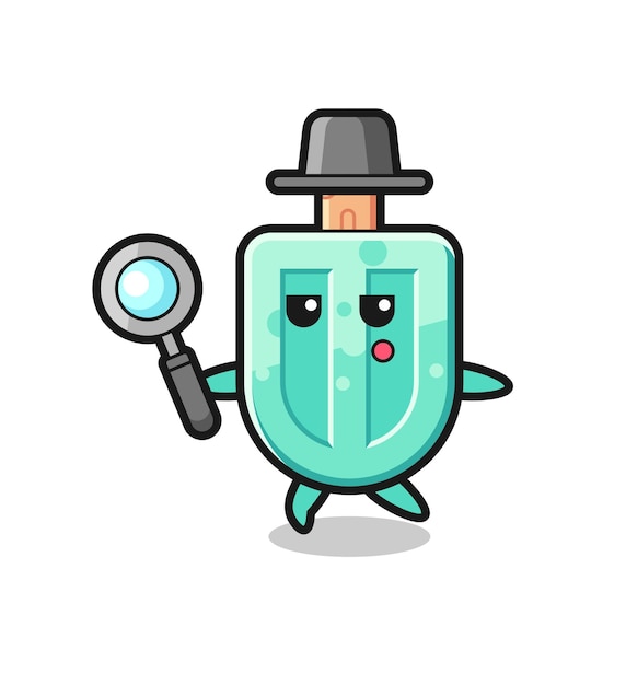 Vector popsicles cartoon character searching with a magnifying glass , cute design