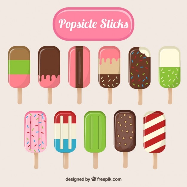 Vector popsicles collection