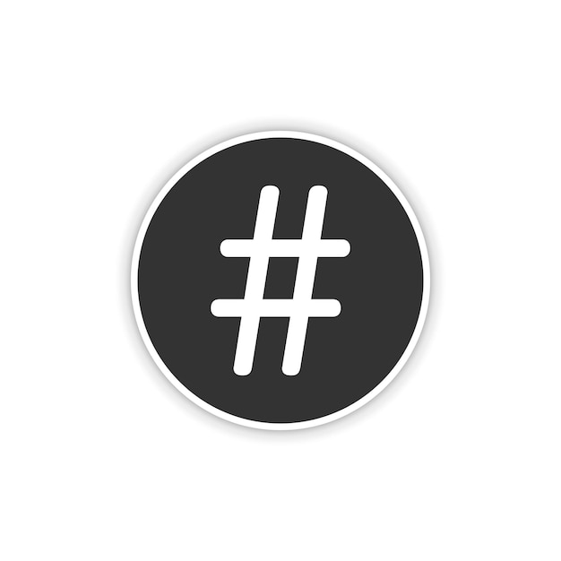 Populaire hashtag van grafisch ontwerp voor sociale media geïsoleerd op een witte achtergrond Vectorillustratie