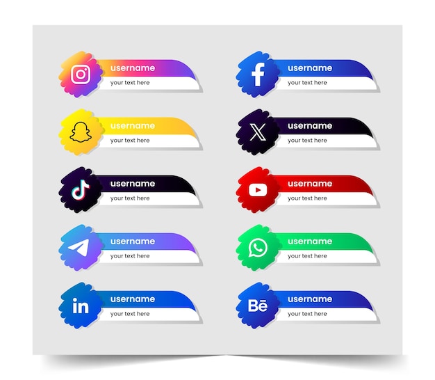 Populaire sociale media onderste derde bannersjabloon