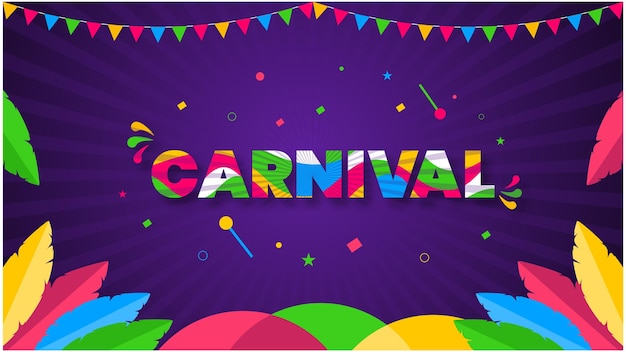 Popular event in brazil carnival background design with festive mood