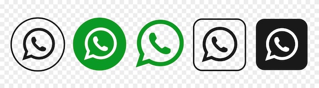 Vector popular social media button icon, instant messenger logo.
