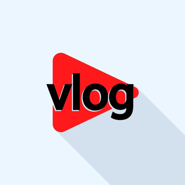 Premium Vector | Play vlog logo flat illustration of play vlog vector logo  for web design