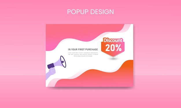 Vector popup banner design template