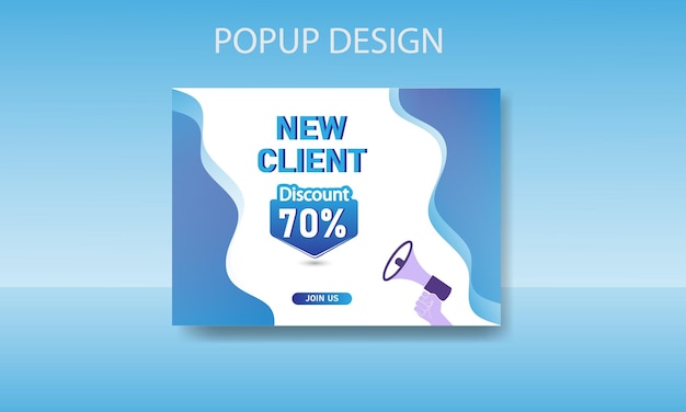 Popup banner design template