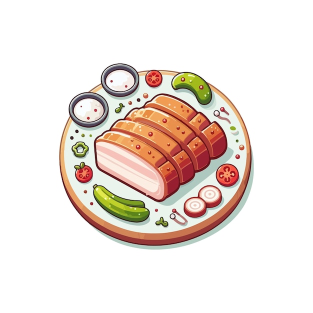 Vector pork belly ai generated image