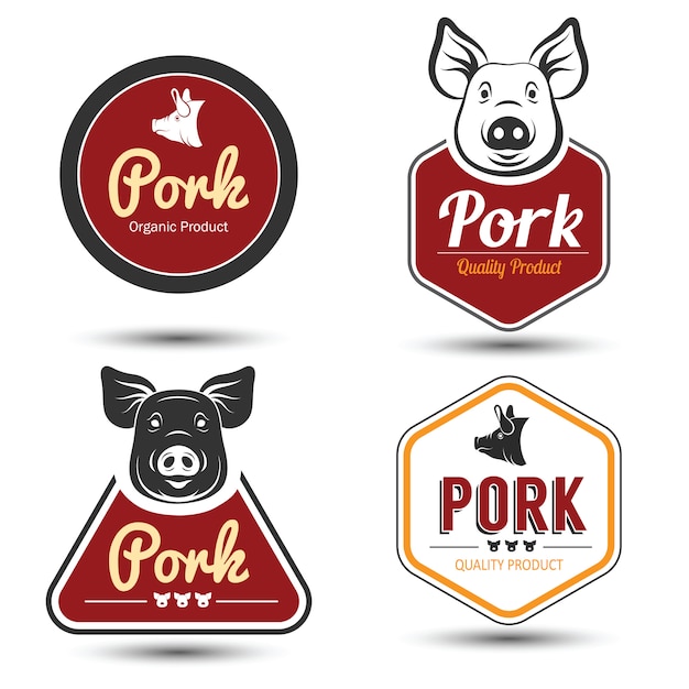 Vector pork label